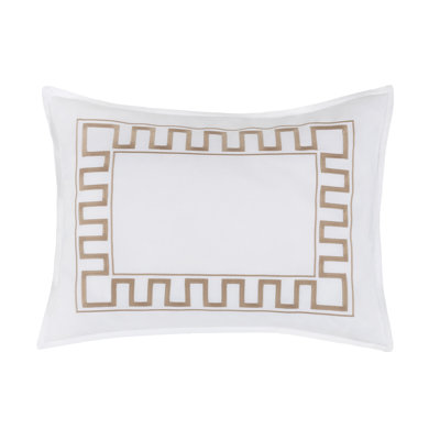 Greek Key Euro Sham by Erin Gates