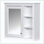 Armoire à pharmacie murale à miroir 3 tablettes ouvertes