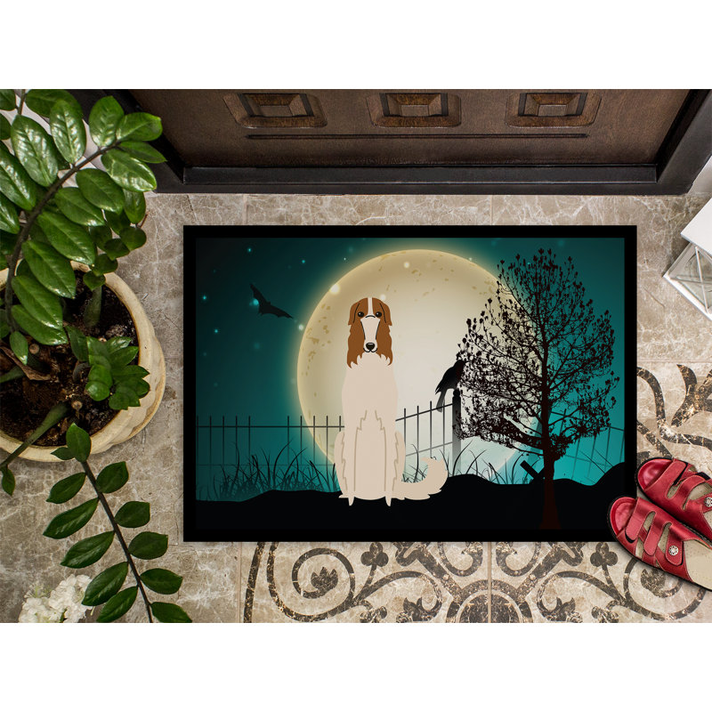 Tapis d'extérieur effrayant pour halloween Caillo, Rectangle 1 pi 6 po x 2 pi 3 po