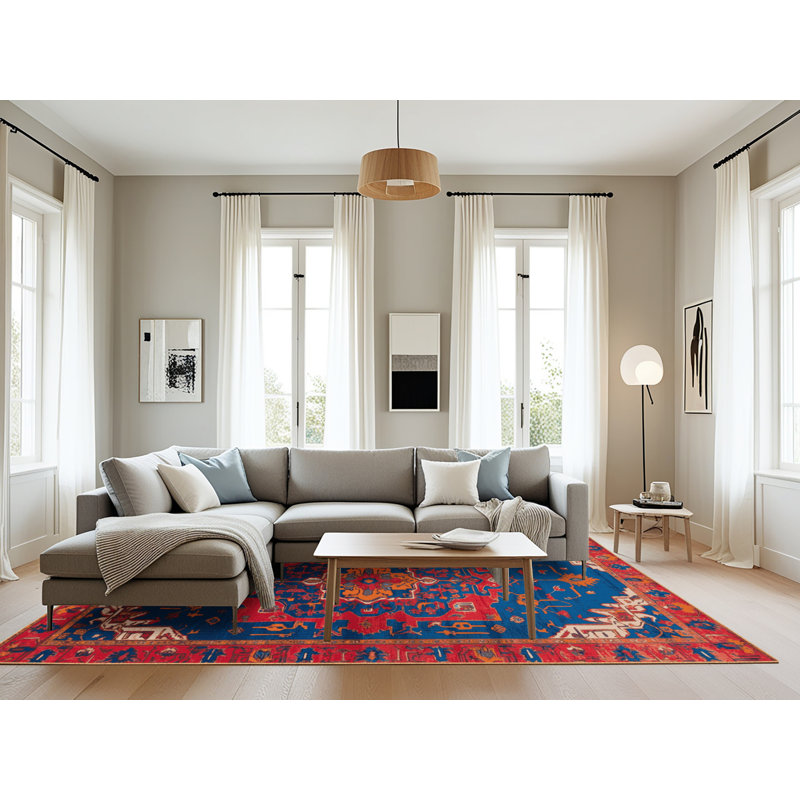 Tapis brun Tabriz lavable à la machine, Rectangulaire 8 pi x 12 pi
