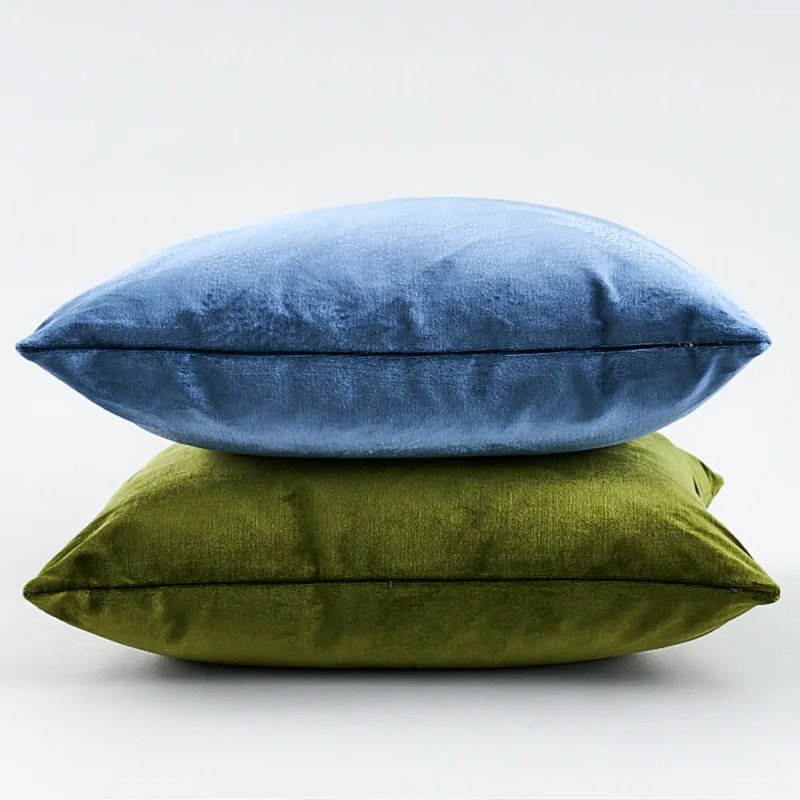 Venetian Silk Velvet Pillow, Moss