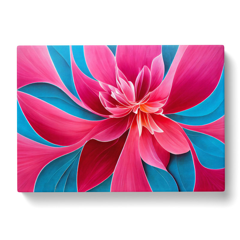 Brilliant Modern Flower Art - Wrapped Canvas, 40cm H x 60cm W x 3cm D