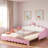 Extending Upholstered Daybed With Led Lights And Crown Headboard-1418250643