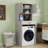 Over The Washer, Dryer And Robot Vacuum Storage Cabinet Suitable For Compact Washing Machines, Laundry Room Storage Organizer With 1 Door, A Adjustable Shelf And A Fake Drawer Design-Antique White, Sideboard