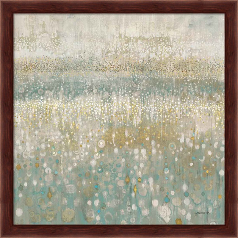 «Rain Abstract Neutral» par Danhui Nai - Ensemble de 2 peintures encadrées