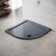 80W*80Dcm Quadrant Single Shower Base in Grey with Low-Profile Aesthetics Design and Non-Slip FeatureQuadrant Single Shower Base in Grey with Low-Profile Aesthetics Design and Non-Slip Feature