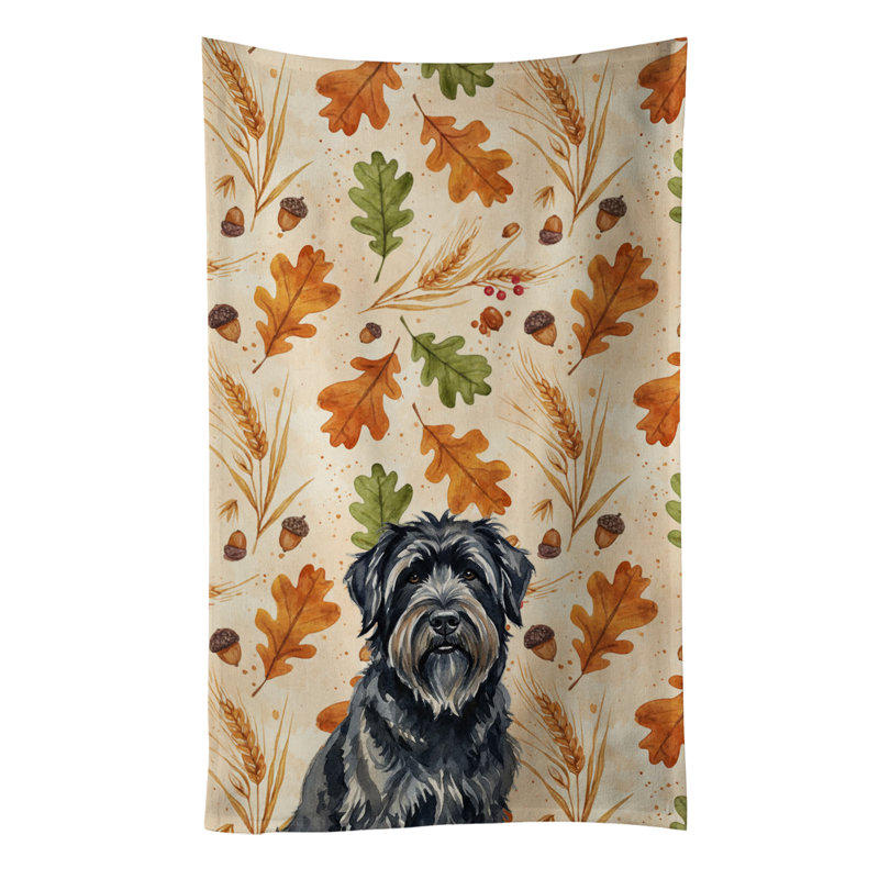 Bouvier des Flandres Heirloom Fall Kitchen Towel, Bouvier des Flandres