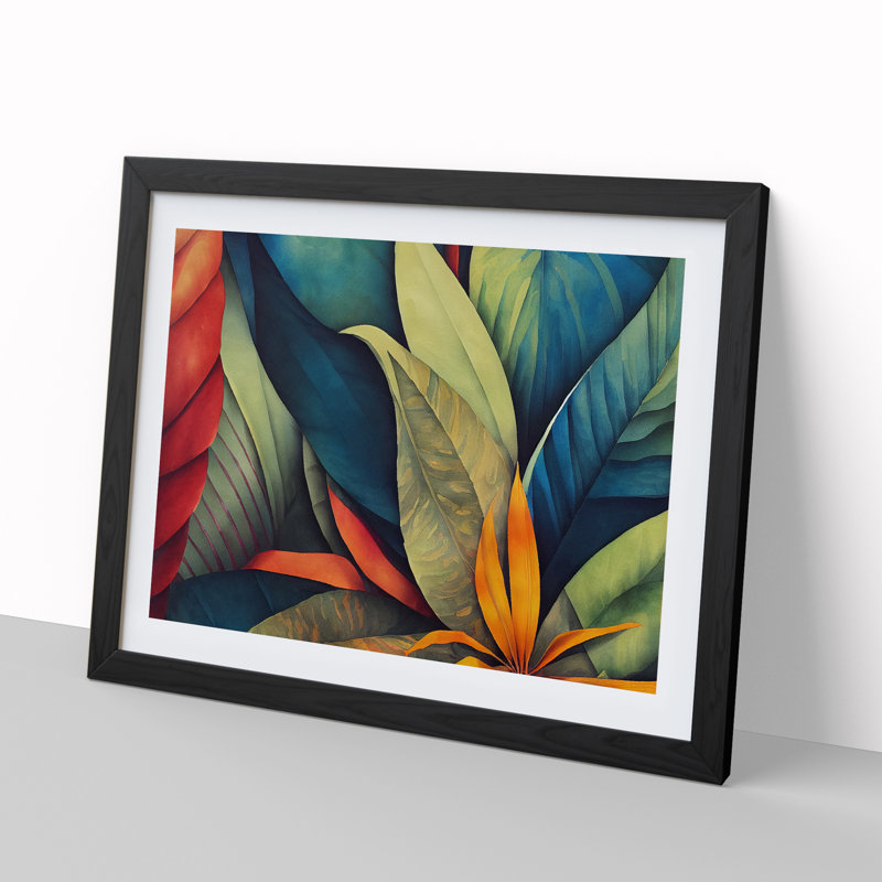 Jungle Flowers Vol.3 - Framed Print, Black, 34cm H x 46cm W x 2cm D