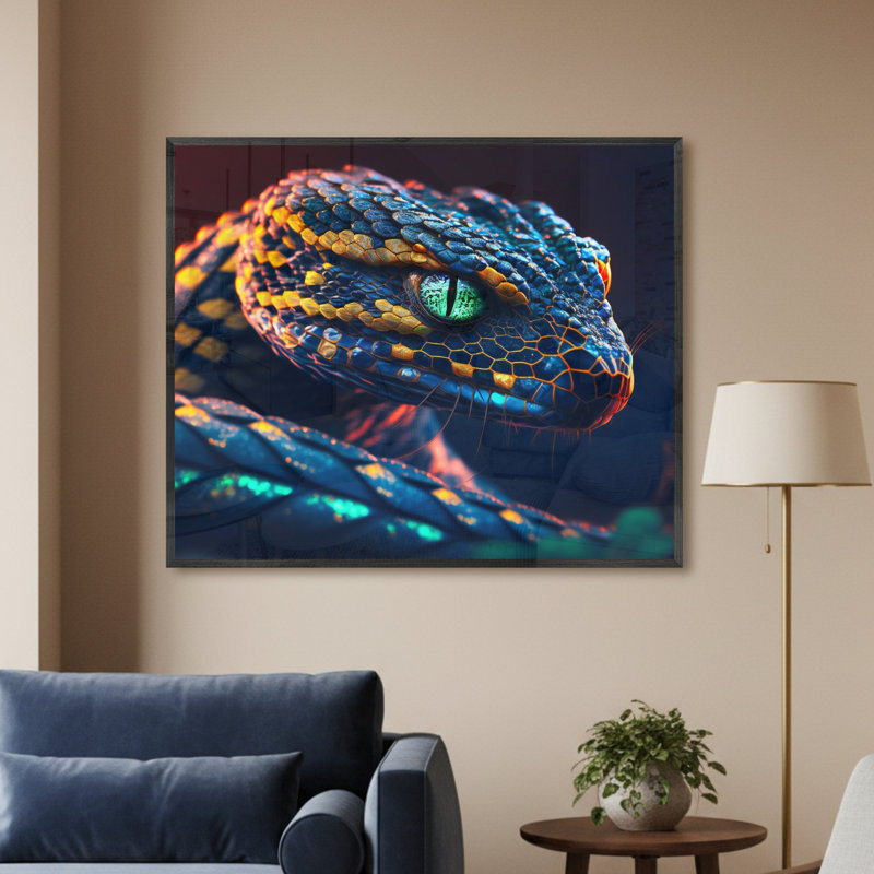 Single Picture Frame LED Illuminated Wall Art Wall Art on Glass / Aluminium, 50 cm H x 60 cm W