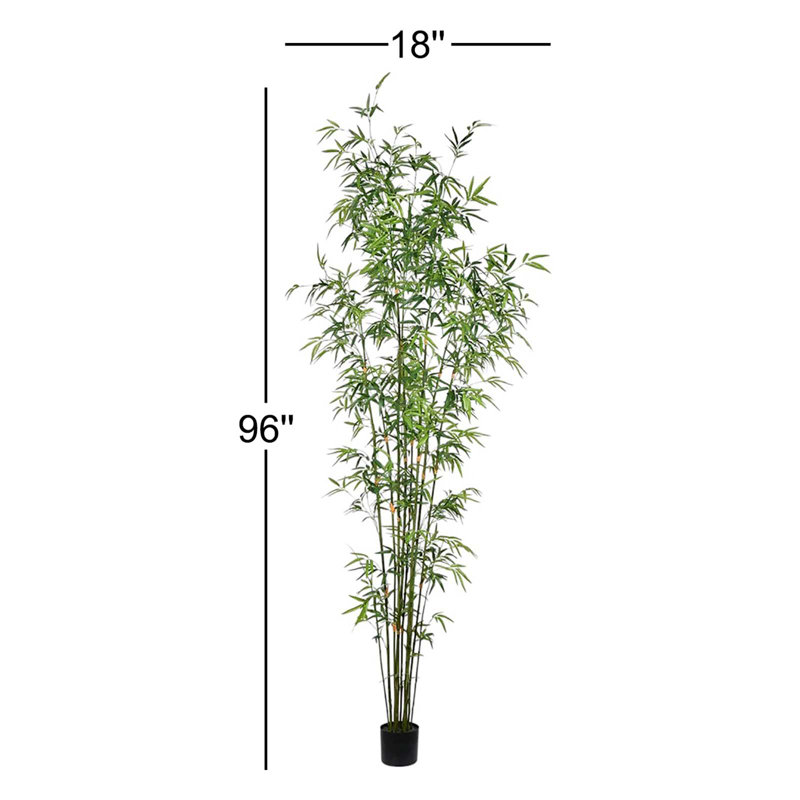 Arbre de bambou artificiel en pot, H 96 po x l 18 po x P 18 po