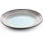 16 Piece Stoneware Dinnerware Set With Double Bowls, Microwave Safe, Blue