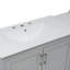 Meuble-lavabo double avec 2 lavabos en céramique et comptoir en quartz
