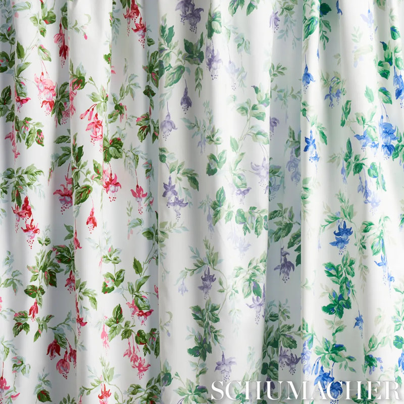 Garden Gate Chintz Fabric, Cobalt