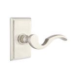 Cortina Wave/Drop Privacy (Bed & Bath) Door Lever with Rectangle Rosette