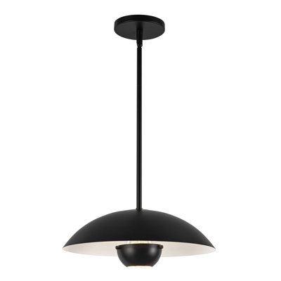 Umbra 14-in Black Pendant with Black Diffuser