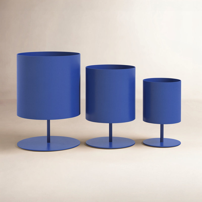 Gabriele Metal Pot Planter, Blue