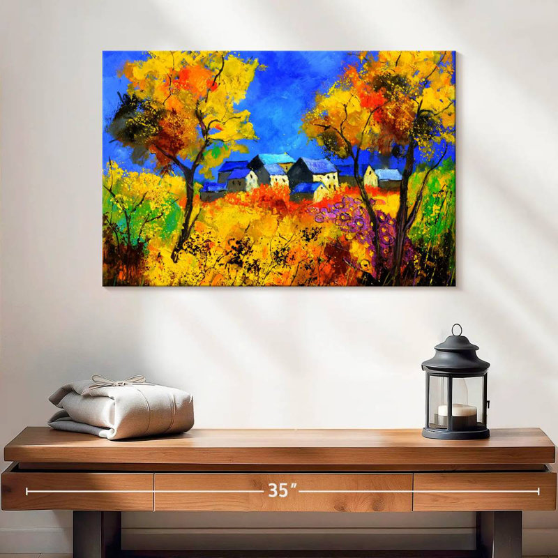 Alvord Quaint Village In Summer, 16" H x 24" W