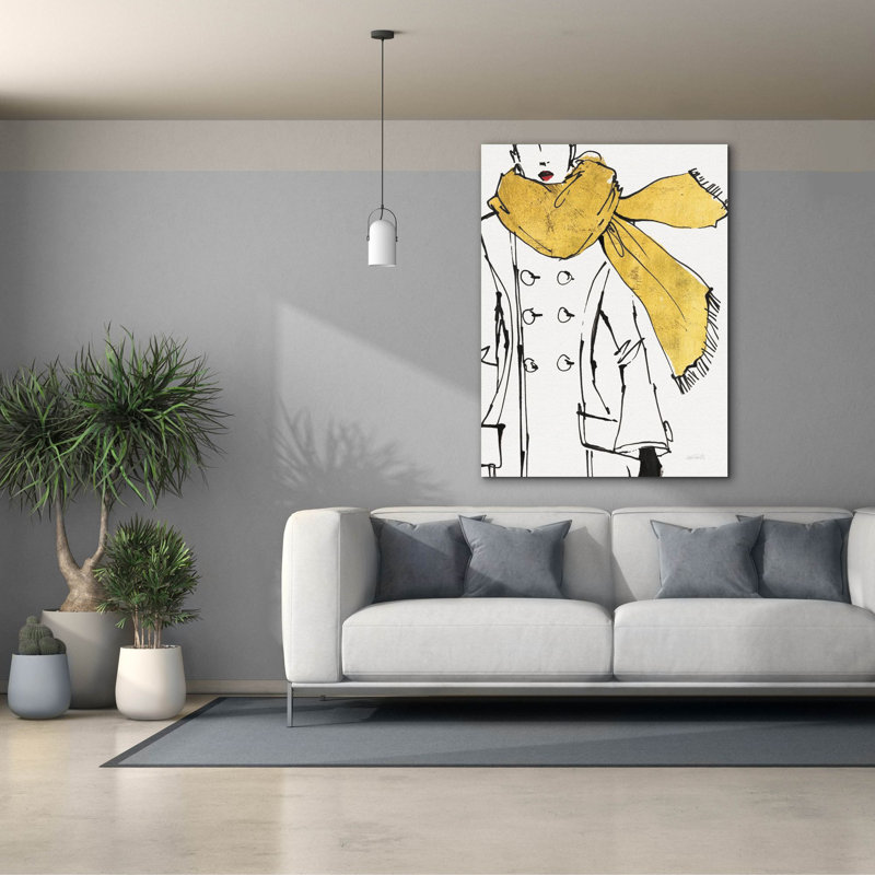 «Fashion Strokes 3 No Splatter» par Anne Tavoletti, art mural sur toile, H 54 po x l 40 po x P 1,5 po