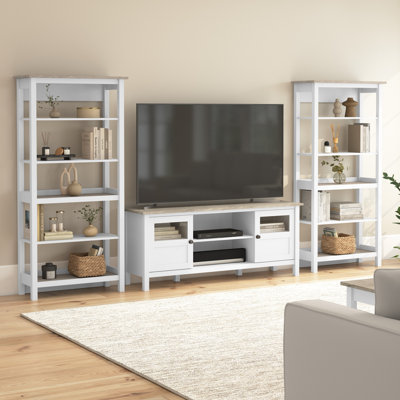 Meuble télé 60 W avec bibliothèques Shelvia