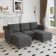 Tomario 5- Piece Upholstered U-Shaped Modular Sectional With Storage