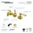 Kingston Brass Wilshire Two-Handle 3-Hole Deck Mount Widespread Bathroom Faucet with Brass Pop-Up Drain-17424550