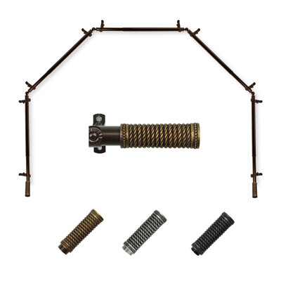 Yessenia Adjustable 28" to 48" 0.81" Bay Window Single Curtain Rod