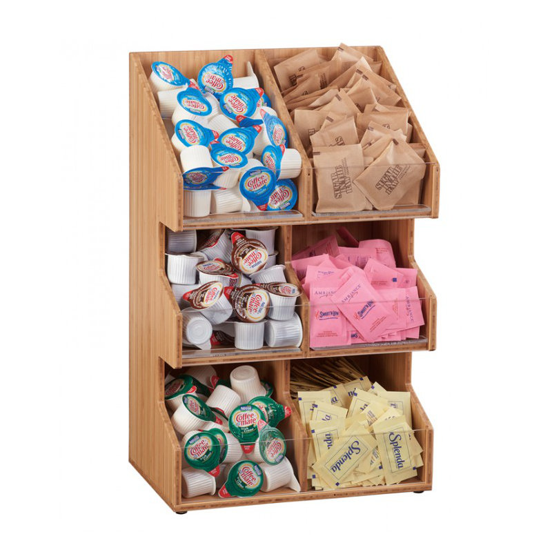 Organisateur De Condiment En Bambou à 3 Niveaux