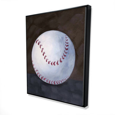 Baseball Ball Print On Canvas