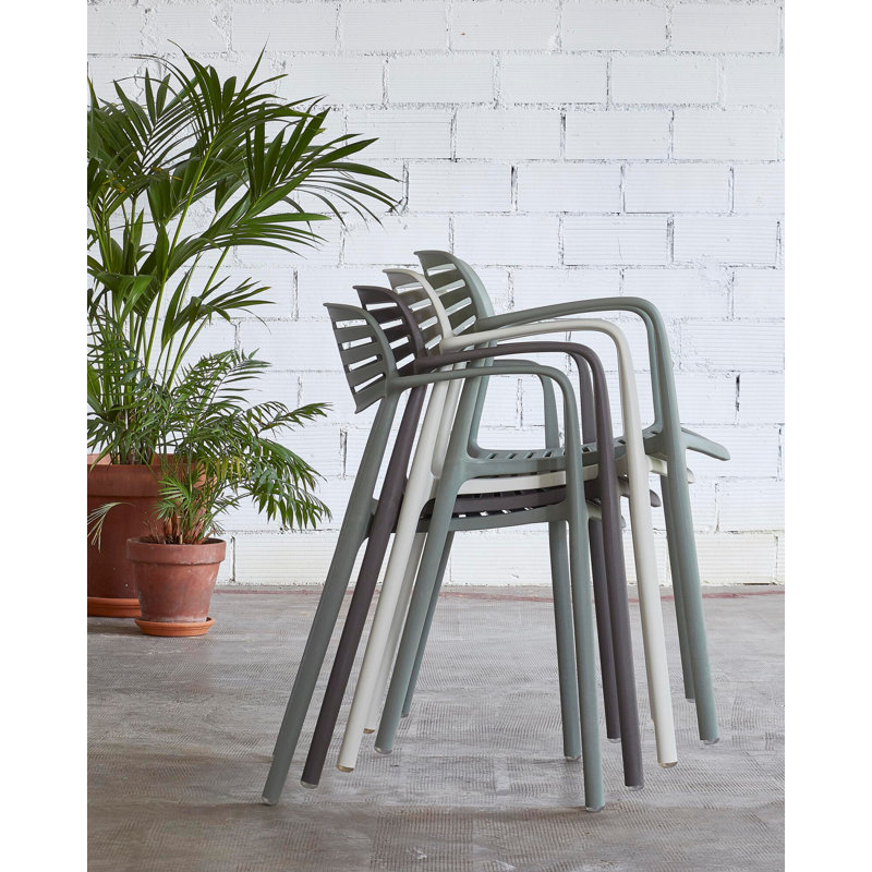 Toledo Aire Outdoor Dining Armchair, White