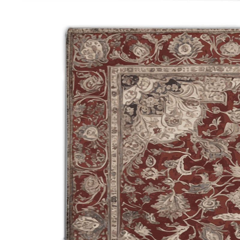 Tapis d'intérieur et d'extérieur gris Persian, Rectangulaire 8 pi x 10 pi