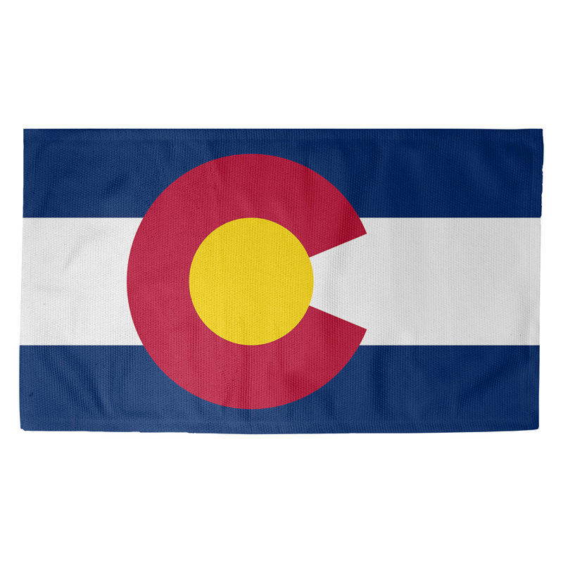 Tapis de porte d’intérieur colorado flag Fawcett, Rectangle 3 pi 3 po x 5 pi 3 po