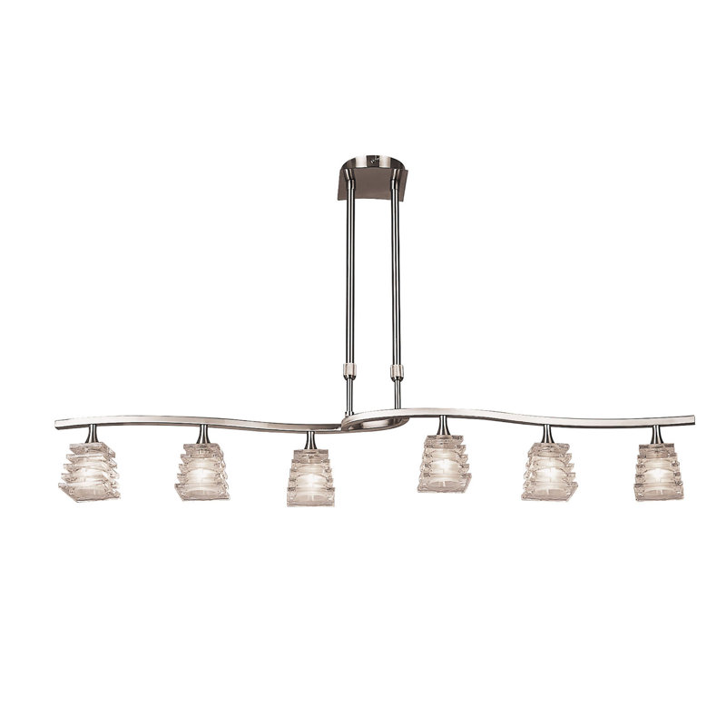 Berneau 6 - Light Polished Chrome Kitchen Island Pendant