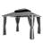 12 Ft. W x 10 Ft. D Outdoor Patio Gazebo, Hardtop Gazebo with Galvanized Steel Double Roof Aluminum Frame-121644766
