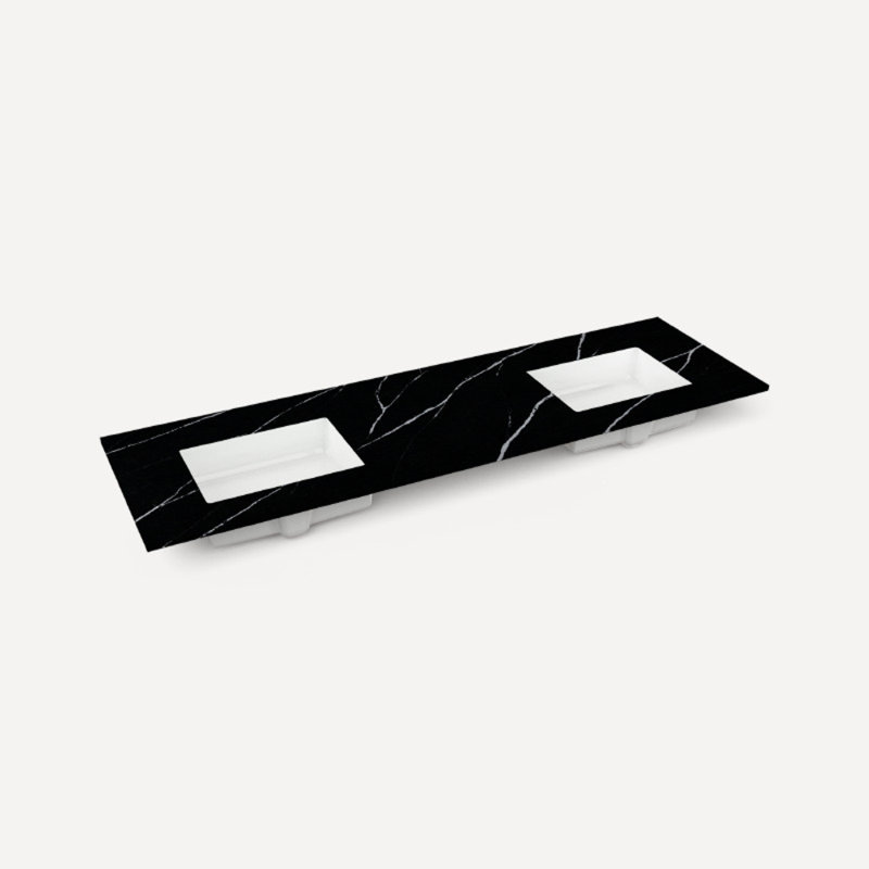 Quartz Stone Vanity Top, Eternal Marquina