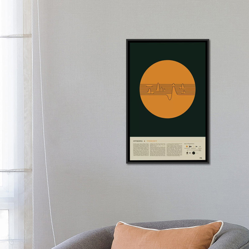 « string théorie » par 2046 design, reproduction d’impression sur toile tendue, H 26 po x l 18 po x P 1,5 po, Pas de tapis