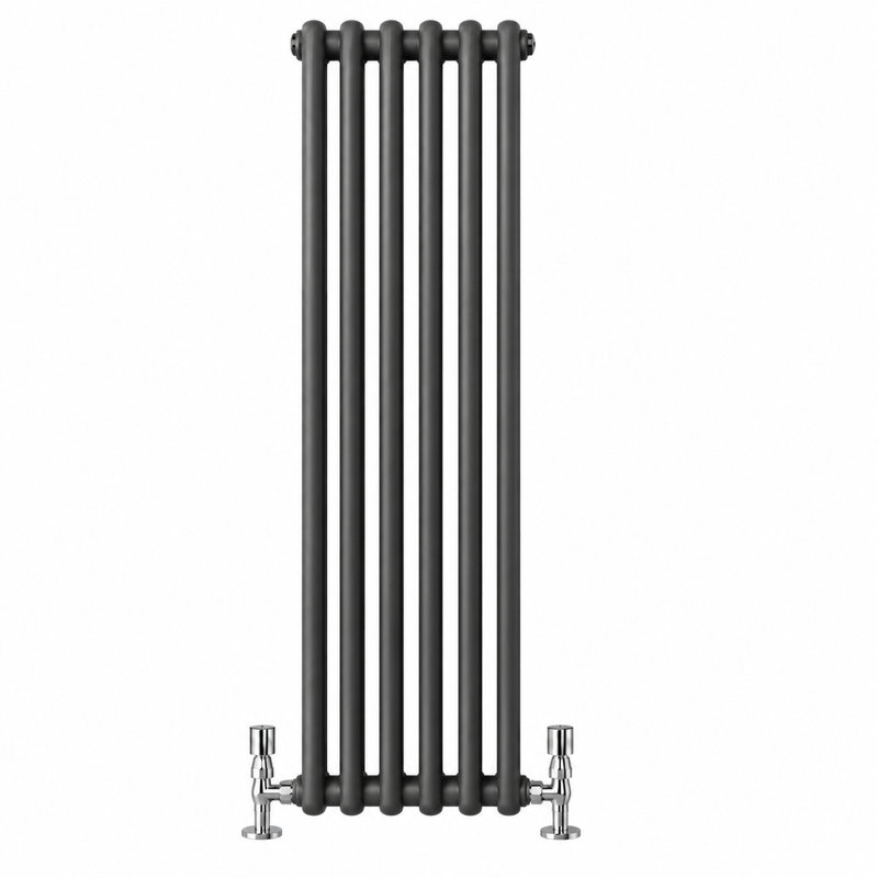 Uxbridge Vertical Traditional Colosseum Radiator, 1800mm H x 290mm W x 100mm D, Anthracite