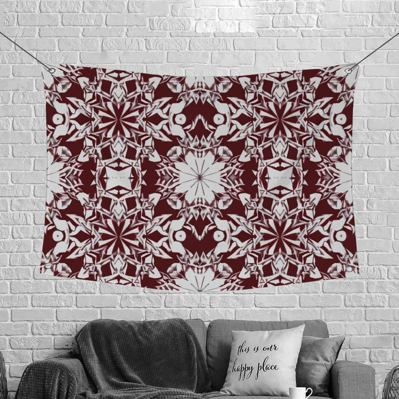 Kaleidoscope Artwork Bathroom Microfiber Fabric Tapestry, 50" H x 60" W