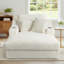 Chaise longue en velours côtelé à compression 47,2 po, siège profond avec porte-gobelet et sac de rangement, aucun assemblage requis-1346242588