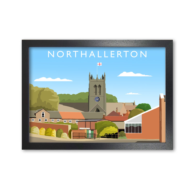Northallerton Yorkshire by Richard O'Neill - Single Picture Frame Print, Black, 21 cm H x 29.7 cm W