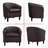 Seldon 28'' H Vegan Leather Barrel Chair-259411567