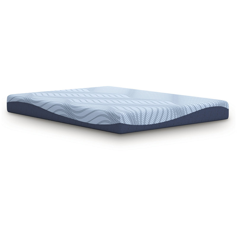  Matelas en mousse viscoélastique Serena, Double, Bleu, 10"