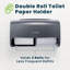 Distributeur de papier hygiénique à double rouleau côte à côte