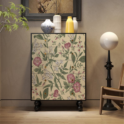 Commode à cinq tiroirs en bois massif de style français
