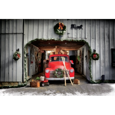 Truck Light Snow - Wrapped Canvas Art Prints