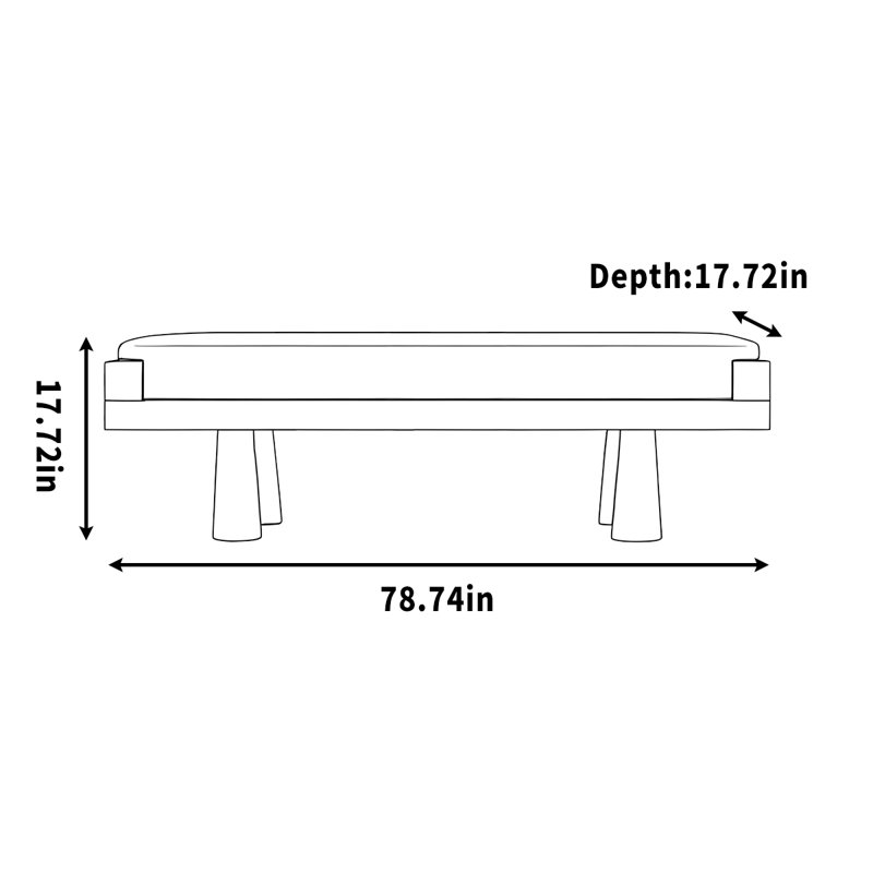 Vestiaire à langer en bois d'agneau, H 17,72 po x l 78,74 po x P 17,72 po