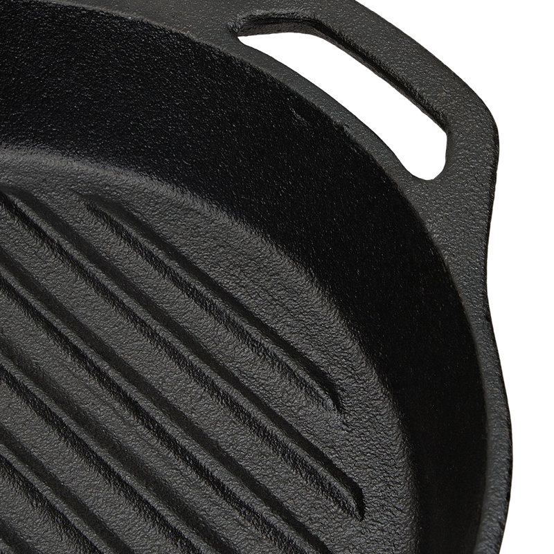 25cm Cast Iron Grill & Griddle Pan