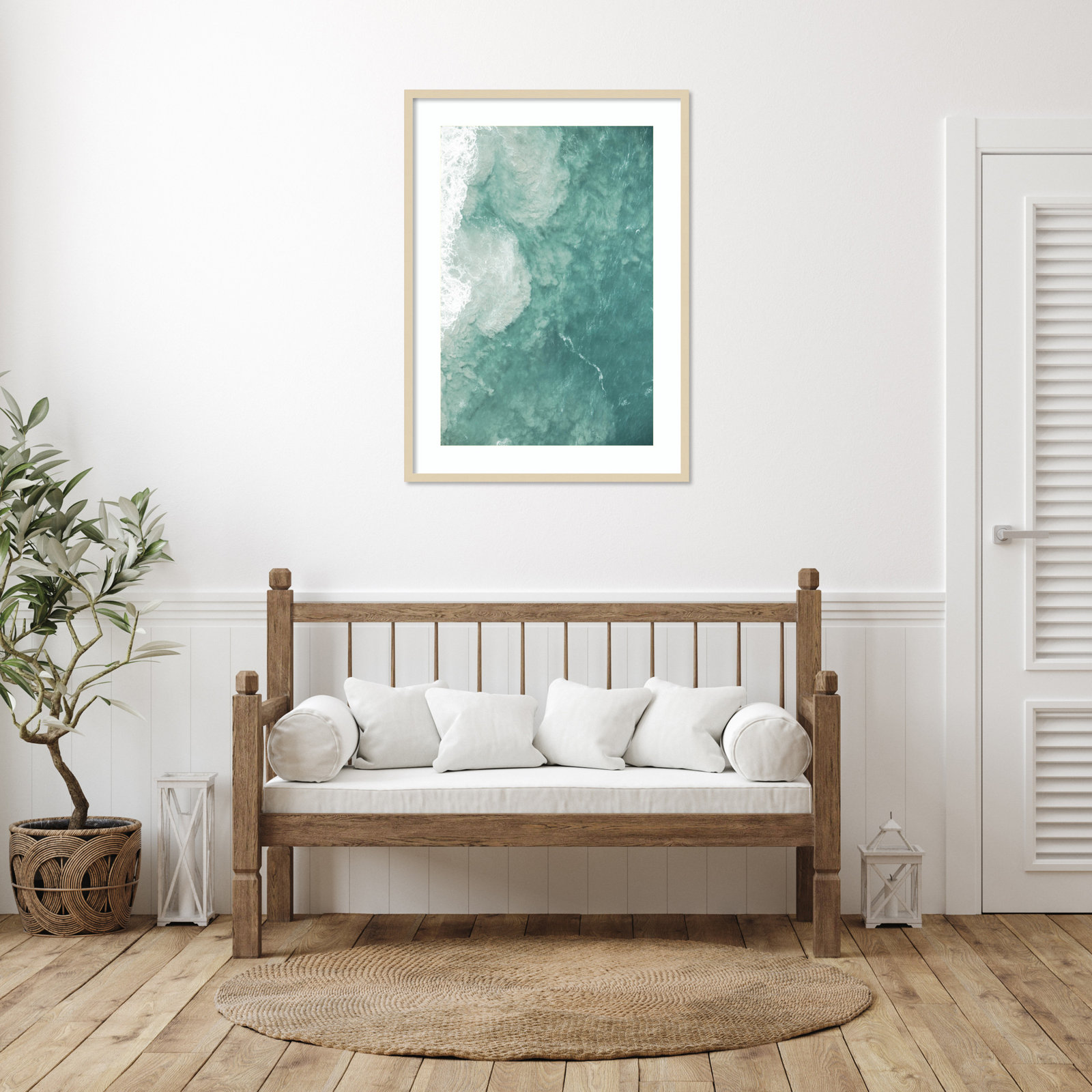 Oceano by Shot by Clint Wood Framed Wall Art Print, Brown, 41" H x 30" W