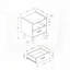 Table d'appoint avec tiroir de rangement et casier ouvert - stratifié gris, H 24 po-173451049