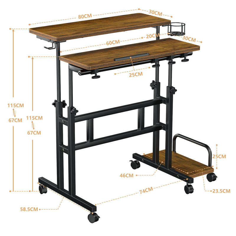 Abaigail Metal Base Computer Desk