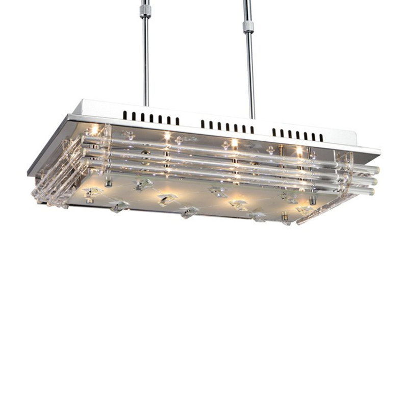 Pittner 4 - Light Nickel Square/Rectangle Pendant